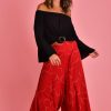 BODACIOUS Pants | Vblp106 - Sydney Wide Leg Pant Swirl Cherry