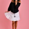 GO GIRL Skirts | Vglk051 - Tiered Skirt White