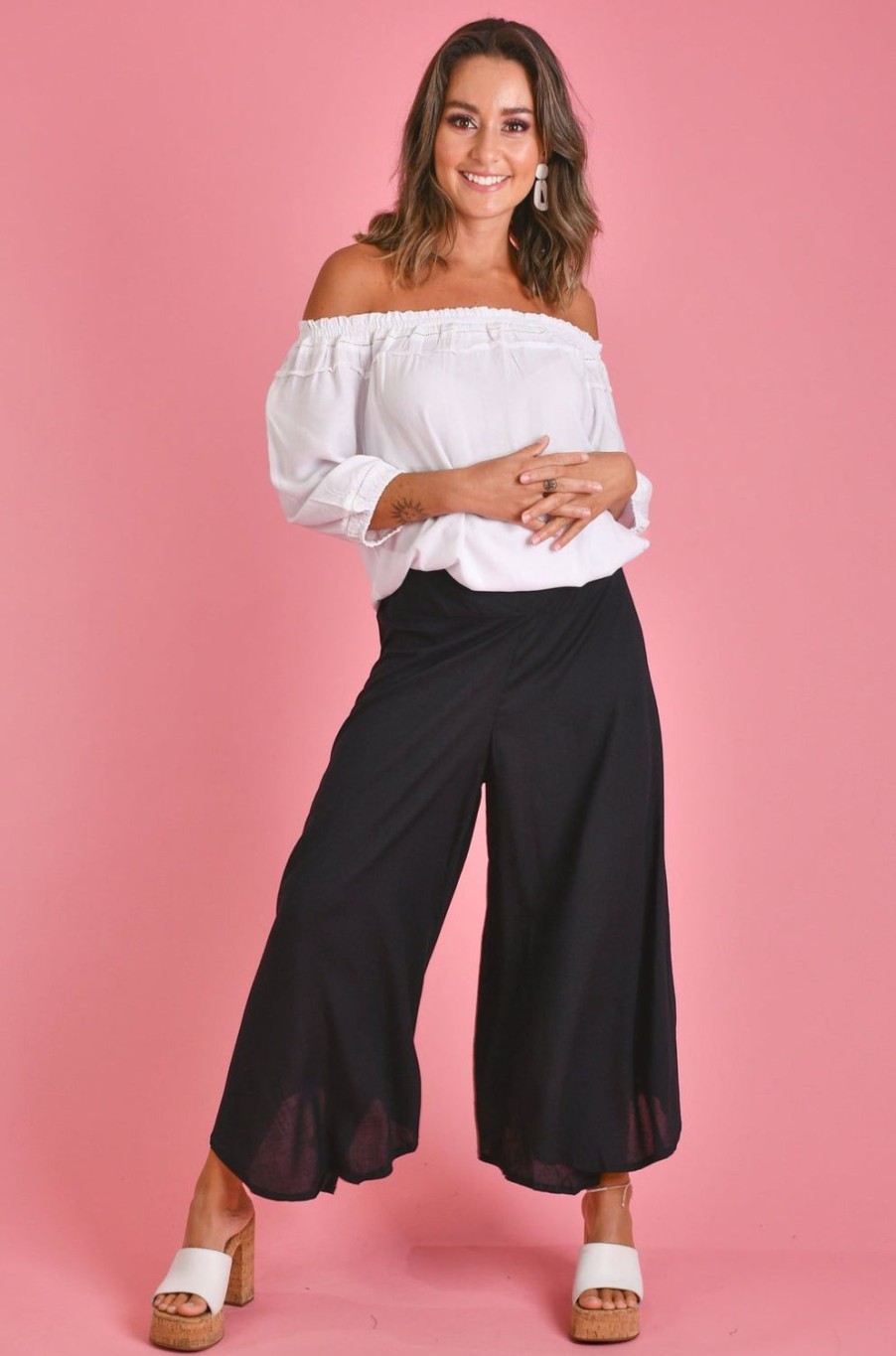 BODACIOUS Pants | Vblp106 - Sydney Wide Leg Pant Black