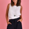 LA SOFIA Pants | Vlsp160 (23Po43) - Ciao Linen Shorts Navy