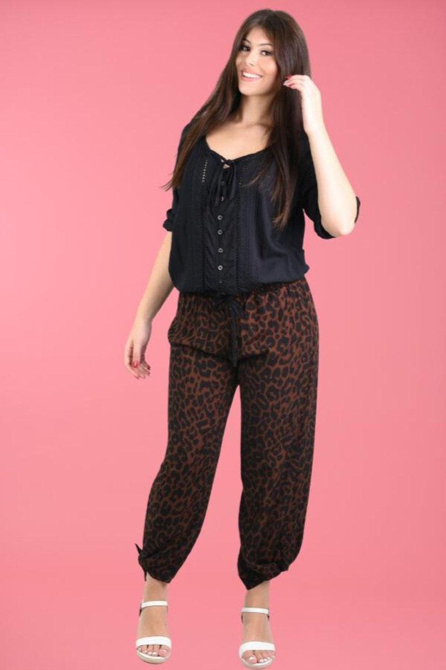 GO GIRL Pants | Vglp050 - Long Rouched Tie Pants Jaguar