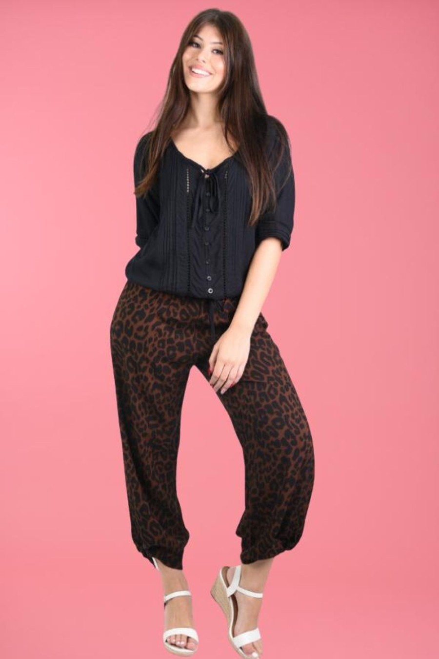 GO GIRL Pants | Vglp050 - Long Rouched Tie Pants Jaguar