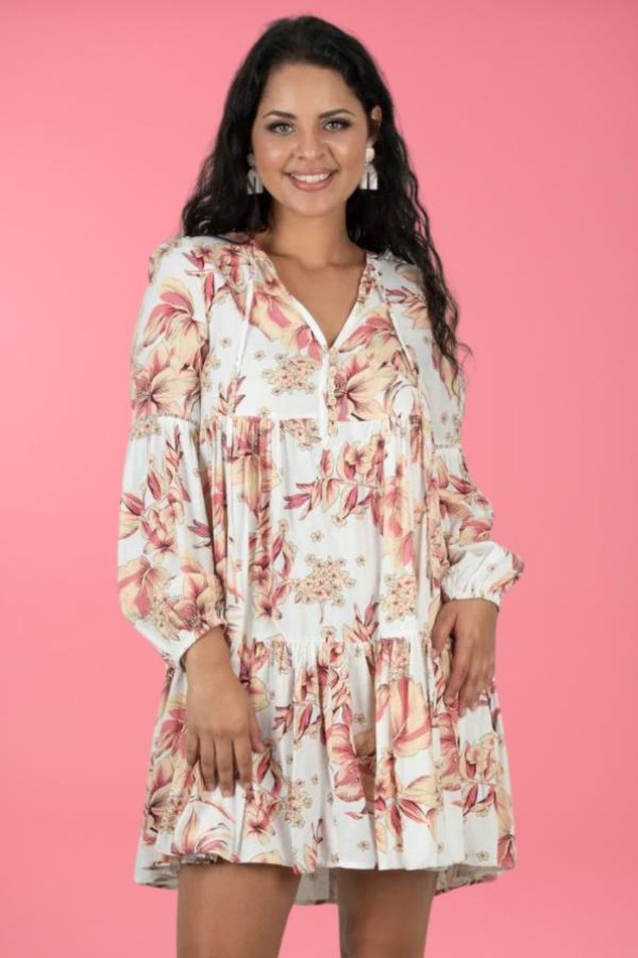 JAR OF HEARTS Dresses | Vjhd271 - The Lani Dress Hawaiian Breeze White