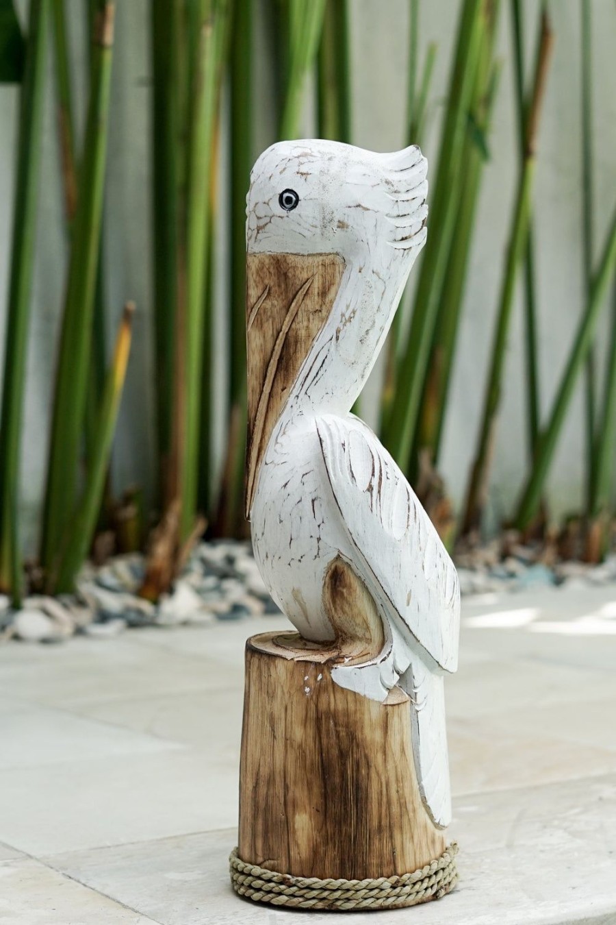 VILLA LIVING HOMEWARES Homewares | Vvlh142 - Pelican Wood Statue 50Cm