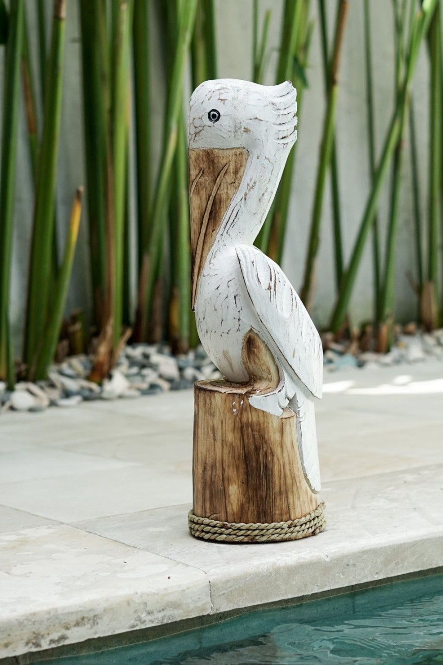 VILLA LIVING HOMEWARES Homewares | Vvlh142 - Pelican Wood Statue 50Cm