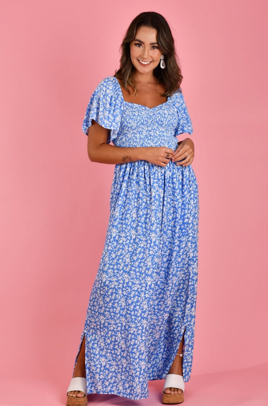 GO GIRL Dresses | Vgld232 - Isabelle Maxi Dress Primrose Sky