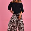 BODACIOUS Pants | Vblp106 - Sydney Wide Leg Pant Aztec Black