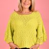 BODACIOUS Tops | Vblj070 - Gracie Knit Top Lime