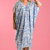 BODACIOUS Kaftans | Vbld348 - Cushla Dress Aztec Blue