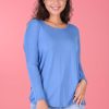 GO GIRL Tops | Vglt085 - Bamboo Bella Top - French Blue