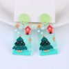 GO GIRL ACCESSORIES Earrings | Gj0404 - Aqua Red House/Xmas Tree Earrings