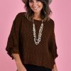 BODACIOUS Tops | Vblj070 - Gracie Knit Top Chocolate