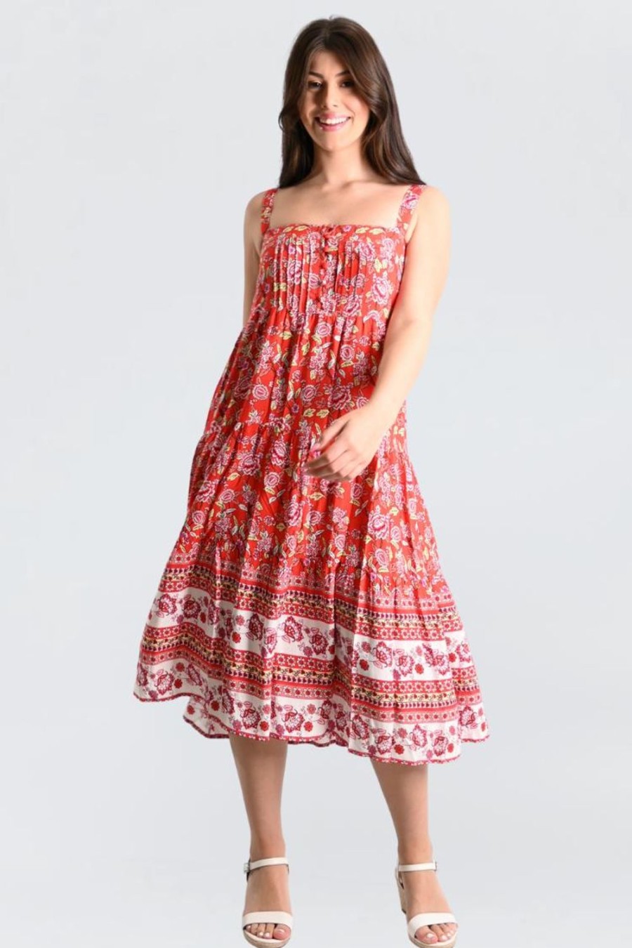 JAR OF HEARTS Dresses | Vjhd228 - Garden Party Dress Jingle Bell Bloom Red