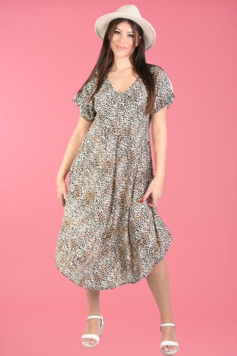 BODACIOUS Dresses | Vbld083 - Great Harbour Dress Cheetah Tan