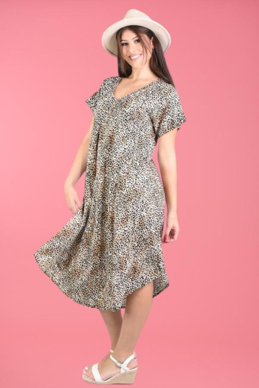 BODACIOUS Dresses | Vbld083 - Great Harbour Dress Cheetah Tan