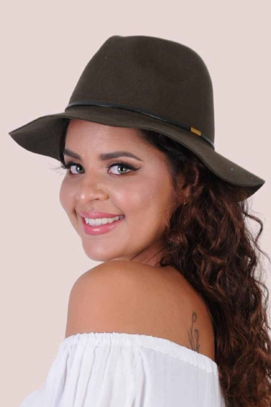 FREE SPIRIT Hats | Fsh2022 - Panama Wool Fedora Hat - Khaki