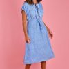 BODACIOUS Dresses | Vbld482 - Jenny Dress Pebble Blue