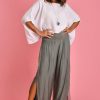 LA SOFIA Pants | Vlsp110 (2184) - Pisa Silk Pant Sage