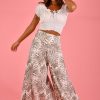 BODACIOUS Pants | Vblp106 - Sydney Wide Leg Pant Palm White