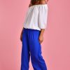 GO GIRL Pants | Vglp067 - Long Rouched Pants Cobalt