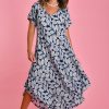 BODACIOUS Dresses | Vbld083 - Great Harbour Dress Spotted Leaf Navy