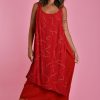 BODACIOUS Dresses | Vbld095 - Overlap Dress Swirl Cherry