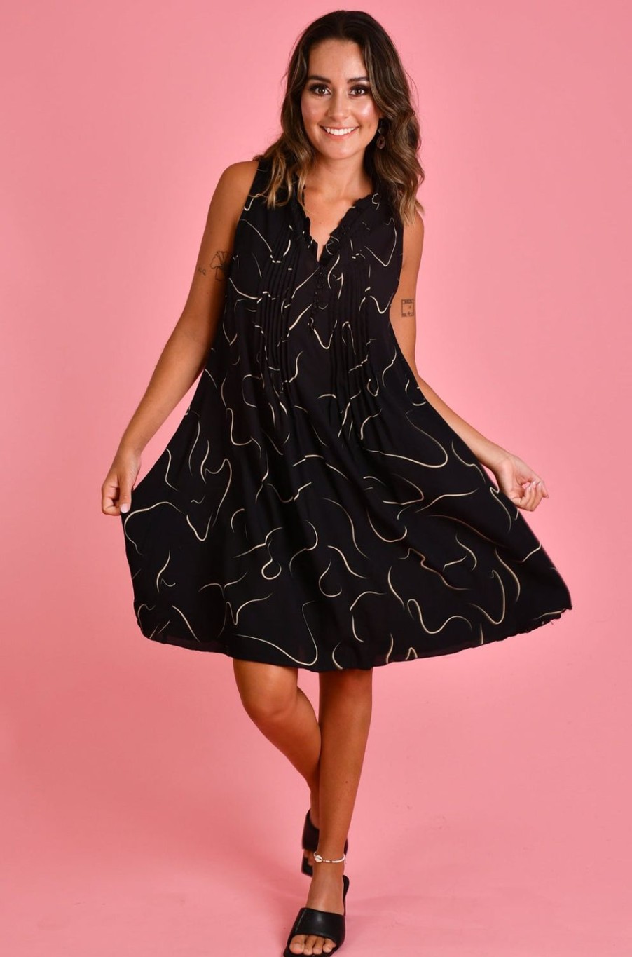 BODACIOUS Dresses | Vbld966 - Lombok Dress Swirl Black