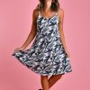 GO GIRL Dresses | Vgld086 - Margot Wide Strap Dress Tropical Escape Navy