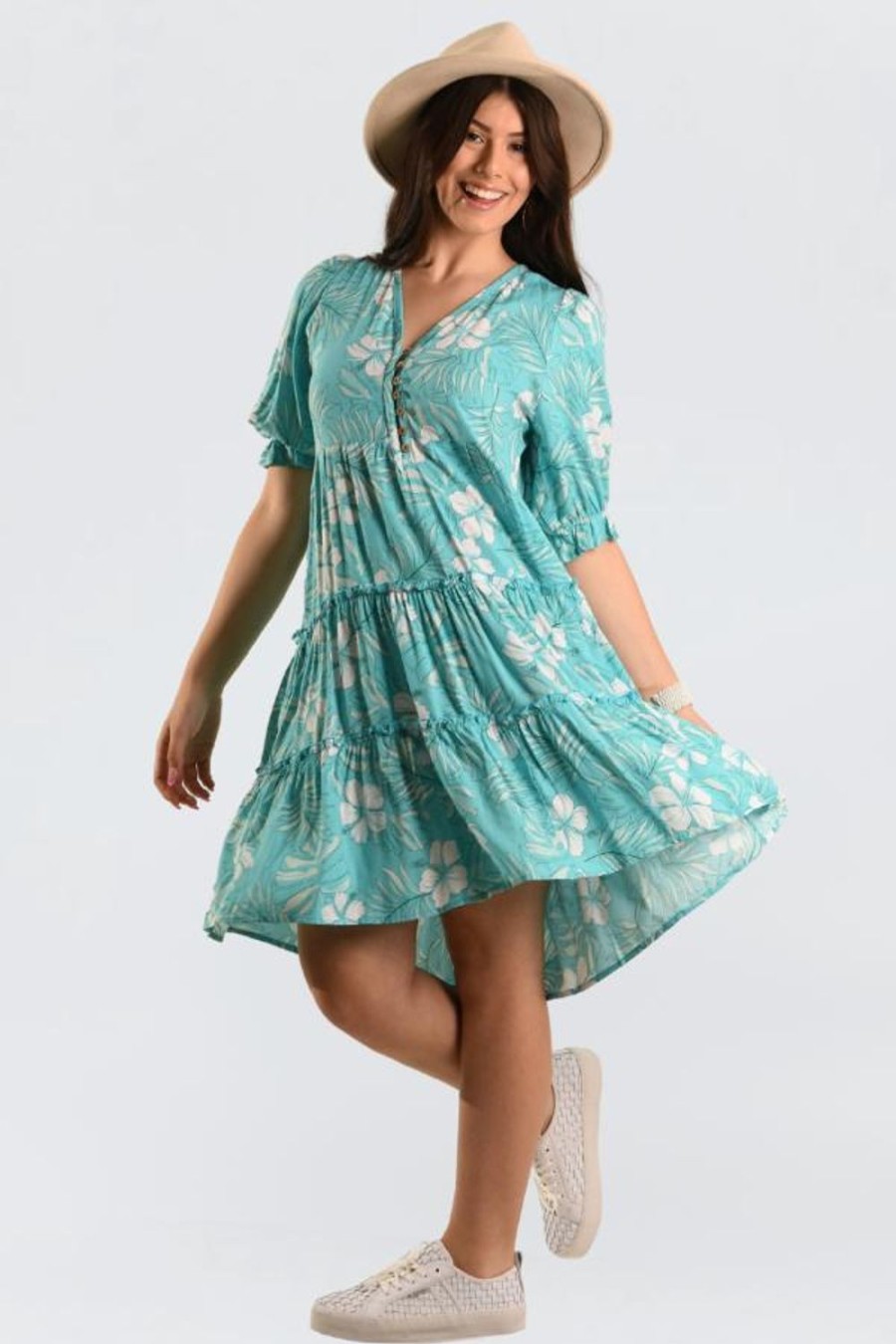 GO GIRL Dresses | Vgld331 - Orchid Beach Dress Aloha Blue