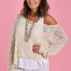 BODACIOUS Tops | Vblj060 - Chanell Knitted Top Cream