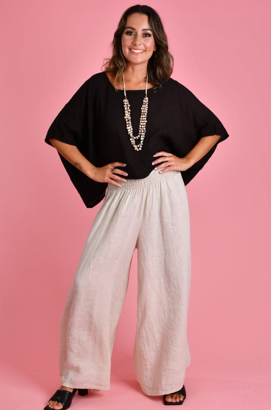 LA SOFIA Pants | Vlsp004 (23P1099) - Amalfi Pant Sand