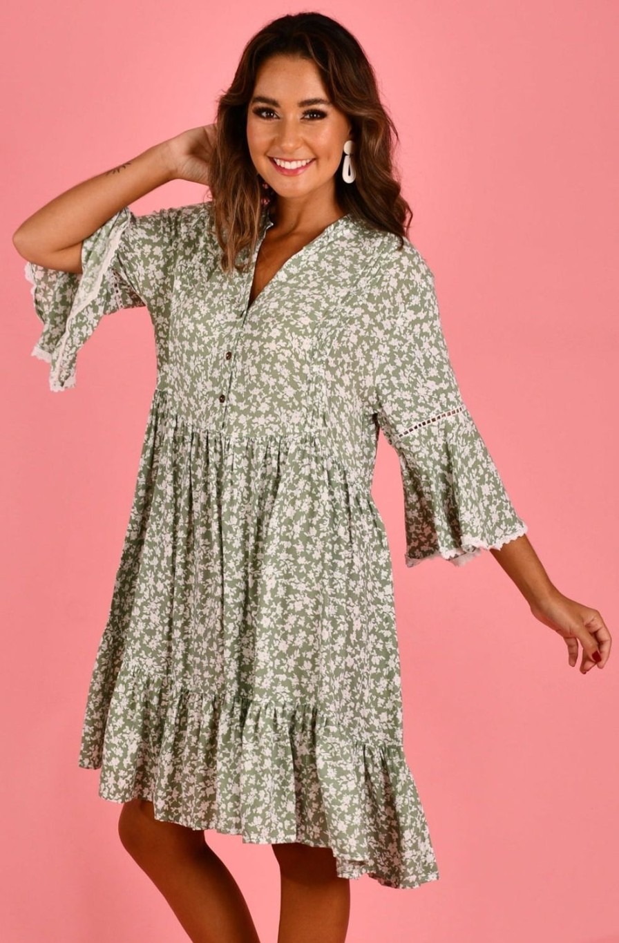 BODACIOUS Dresses | Vbld330 - Sylvie Dress Primrose Sage